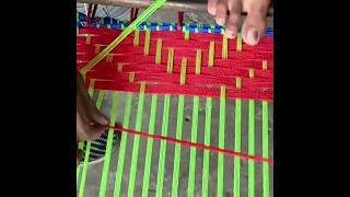 Amazing process of weaving nylon cot by skilled worker artisans [upl. by Ennaerb]