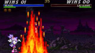 Ultimate Mortal Kombat 3  Fatality 1  Blaze [upl. by Ffej]