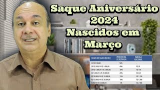 Saque Aniversario 2024 Nascidos em Março [upl. by Nedrah]