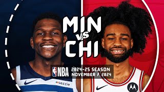 Minnesota Timberwolves vs Chicago Bulls Full Game Highlights  Nov 7 2024  202425 NBA Season [upl. by Barris666]