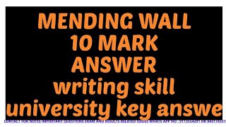 mending wall summery explaination in kannada 10 marks important question answer NEP important [upl. by Aivartal]