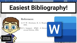 Easiest Bibliography Creator  Microsoft Word Researcher for Word 365 [upl. by Lipps674]