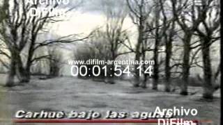 DiFilm  Inundaciones Carhue desaparece baja las aguas 1992 [upl. by Arikahc]