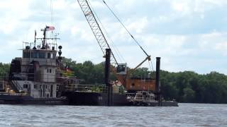 Corps Engineers Dredging Mississippi River [upl. by Merrie]