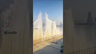 Massive Wave Hits Shore Flooding Road and Surprising Onlookers [upl. by Raychel]