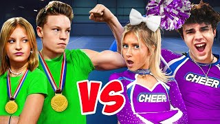 GYMNASTS VS CHEERLEADERS ft Ninja Fam [upl. by Strickman371]