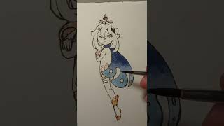 Drawing paimon until I get sick of drawing Paimon part 2 Paimon Genshinimpact art drawing [upl. by Barde]