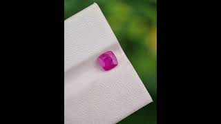 Rare 075 ct CushionCut Ruby  Vibrant Reddish Pink Gem from Jegdalak Afghanistan [upl. by Odin]