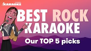 BEST 5 ROCK KARAOKE SONGS WITH LYRICS OF ALL TIME FEAT OASIS QUEEN AEROSMITH amp MORE [upl. by Ffilc]