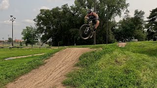 Jumping with Taller Bars On My Spectral 125 [upl. by Aihsinyt]