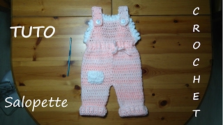 TUTO CROCHET COMMENT FAIRE UNE SALOPETTE [upl. by Anhcar203]