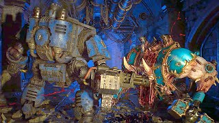 Dreadnought Vs Thousand Sons Battle Scene  Warhammer 40K Space Marine 2 [upl. by Holna]