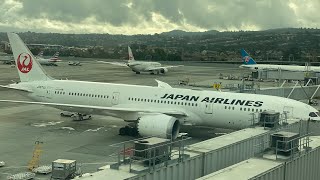 Japan Airlines San Francisco to Tokyo Haneda Boeing 7879 789 Take Off SFO [upl. by Ohnuj]