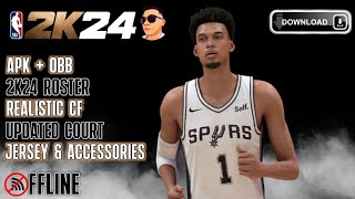 NBA 2K14 to 2K24 Roster  Realistic CF  Updated Court Jersey and Accessories  Download Gameplay [upl. by Johan316]