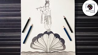 Sheshnag Drawing  Krishna Janmashtami Special Drawing  Krishna Janmashtami Drawing  Step By Step [upl. by Ahseyn]