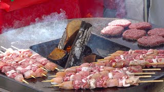 Big Grill Big Burgers Skewers Ribs Italian Street Food Festival [upl. by Lewie]