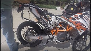 KTM 690 KTMTouratech PannierLuggage Rack Install [upl. by Amzaj988]