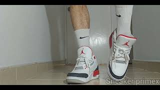 Nike Jordan 3 white fire red [upl. by Nylkaj]