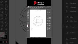 Easy Vector Logo Design in Adobe Illustrator allfreepik logo shorts [upl. by Ratib996]