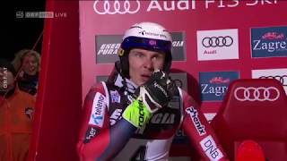 Henrik Kristoffersen EXTREM WÜTEND  Zagreb 04012018 [upl. by Eciryt]