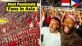 American Experiences Indonesia vs Philippines Football Match 🇮🇩  Insane Atmosphere [upl. by Nissa]