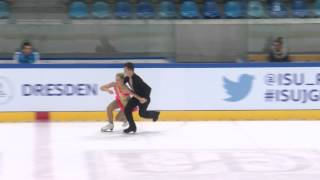 ISU 2014 Jr Grand Prix Dresden Short Dance Polina GORLOV  Eduard VISHNJAKOV GER [upl. by Mclain]