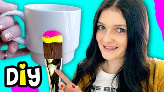 How to Paint a Coffee Mug ✨ Paint with me ✨ Art Vlog [upl. by Neahs311]