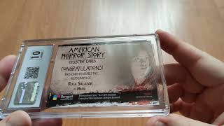 Rosa Salazar AHS trading card CGC Grading  Unboxing PL [upl. by Htiderem749]