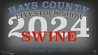 2024 Swine Show  Hays County Youth Livestock Show [upl. by Lledal]