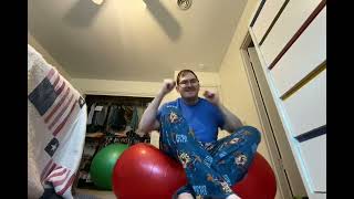 vestibular stimming bouncing on my red peanut exercise ball [upl. by Remle]