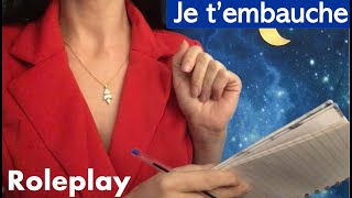 ASMR Roleplay  Entretien de recrutement [upl. by Danuloff]