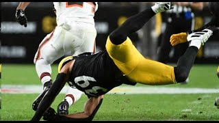 Steelers’ Minkah Fitzpatrick treated at hospital after suffering chest injury vs Browns [upl. by Ymor]