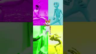 ievan polkka vs DAME TU COSITA vs Patila vs Me Kemaste  Green alien dance short viral viralshort [upl. by Schear]