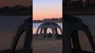 Solo hot tent camping in Australia’s winter and enjoy the magical lake views at sunset 🌅 🏕️ [upl. by Samau261]