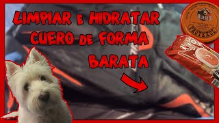 LIMPIAR e HIDRATAR PRENDAS DE CUERO para MOTO de FORMA BARATA [upl. by Inalej]