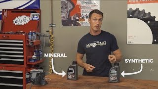 Synthetic Or Mineral Oil Whats Better For Your Motorcycle  MC Garage [upl. by Doralyn]