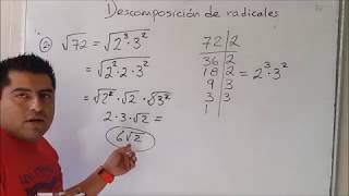 Descomposición de radicales paso a paso Ejemplo 1 [upl. by Nabetse]