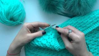 19 How to knit Knitting Tutorials Вязание спицами Узор Smock stitch [upl. by Natie]