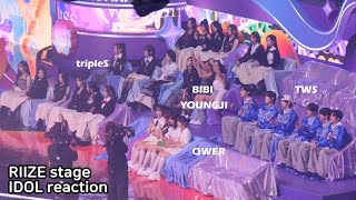 RIIZE stage Boom Boom Bass IDOL Reaction TWS tripleS QWER BIBI YOUNGJI 241130 MMA [upl. by Croteau735]