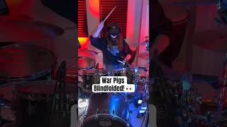 Drumming HEAVY METAL BLINDFOLDED 👀 shorts [upl. by Merth]