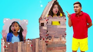 Wendy Pretend Play Best Hide and Seek Spot Kids Game w Giant Box Fort Toy [upl. by Ibbetson825]