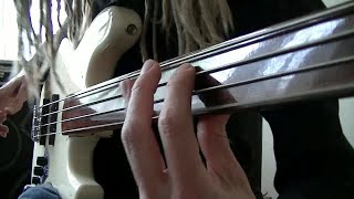 Funky Fretless Bass Grooves with Double Stops [upl. by Talie722]