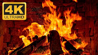 🔴 Fireplace 4K 3 HOURS  Burning Fireplace amp Crackling Fire Sounds for Stress Relief Relax [upl. by Forrester]