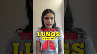 TEST Your LUNGS in 30 seconds lungcapacity asthama bronchitis healthtips shortsvideos [upl. by Ahsinelg34]