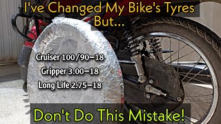 My YB125Z Tyres Changing Story  Cruiser 1009018 Gripper 30018 Long life 27518  KK VIDZ [upl. by Selene]