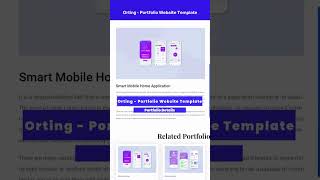 Orting  Portfolio Website Template portfolio shorts [upl. by Imak]