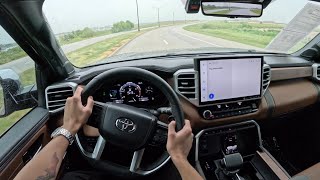 2023 Toyota Tundra 1794  POV Rainy Drive [upl. by Kassi155]