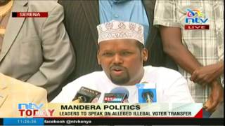 Mandera Jubilee leaders quash EFP partys claims of illegal voter transfer [upl. by Osnerol]