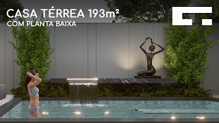 💡 CASA MODERNA EM TERRENO PEQUENO  Casa Térrea  Planta Baixa  Terreno 125m de frente [upl. by Scharff91]