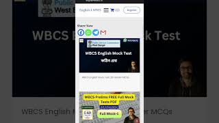 WBCS English Mock Tests কঠিন প্রশ্ন englishforwbcs [upl. by Chase852]